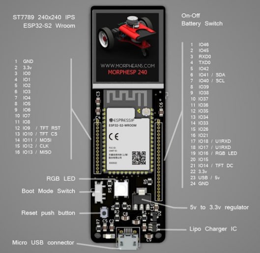 Morpheans MorphESP 240 Development Board
